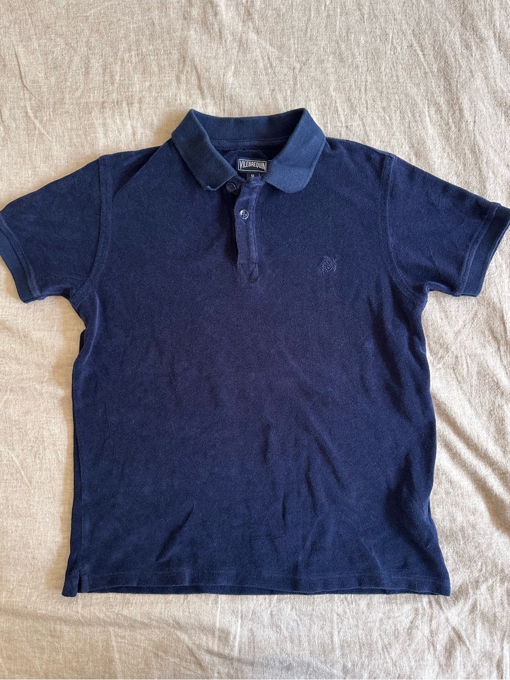 Vilebrequin Boys Navy Polo Terry Shirt Size 12Y